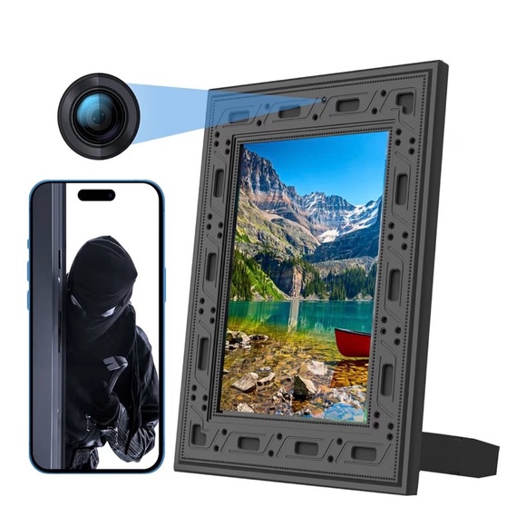 Black Picture Frame with Camera Feature (A120)